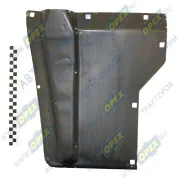 Щиток (металл) L=410х365 грязевой подножки правый