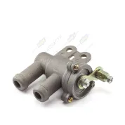 Кран 80х75 Dнаруж=16/18 креп 2отв.ф6,с рычагом отопителя ГАЗ-3302,Газель,ГАЗ-3307 (102х38х74)