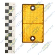 Световозвращатель (катафот) прямоугольный оранж. 115х65; 2отв.ф5