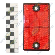 Световозвращатель (катафот) прямоугольный красный 115х65; 2отв.ф5