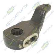 Рычаг тормоза регулировочный МАЗ левый (гнутый,широкий шлиц, под вал 38мм)