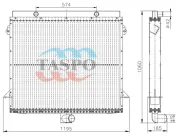 Радиатор водяной К700 (дв.ЯМЗ-238НБ) патр.70мм с новым водяным насосом