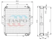 Радиатор водяной(ЯМЗ-238Б,238Д,238БЕ2)МАЗ-6303,53362,53366,54323,5516