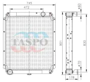 Радиатор охлаждения водяной ЛИАЗ-6212 (дв.Caterpillar 3126) (Евро 3)
