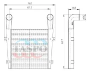 Охладитель наддувочного воздуха (ОНВ) МАЗ-551603 (дв.ЯМЗ-236БЕ2)