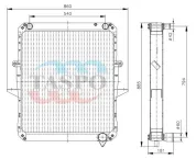 Радиатор водяной 3-рядн. 2хd=42,1хd=60,1хd=12 МАЗ-5337,53371,5433,54331,5551 (дв.ЯМЗ-236М2)