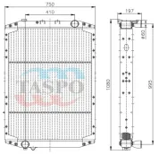 Радиатор МАЗ-650136;- 631236,-646076;- 656076 ф=70мм