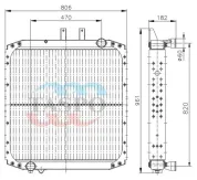 Радиатор (алюм) МАЗ-5340В2,5550В3,5440В3 с дв.ЯМЗ-5363.10,5361.10,536.10 Евро-4