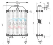 Радиатор водяной ; 2хd=52 МТЗ-1221,1222,1321(Д-260.2) 6-ти рядный