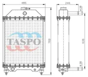 Радиатор водяной МТЗ-800,900,1021.4,1025.4 (дв.ММЗ-245)