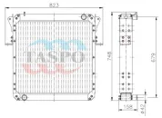 Радиатор водяной (алюм) 2хd=42 720х695; МАЗ-437030 (дв.Deutz)