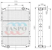 Радиатор водяной автобус МАЗ-103,107,205,203