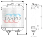 Радиатор водяной 2хd=38, 360х380; МТЗ-320 дв.Ламборджини
