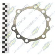 Прокладка (сталь) С/Ф; ф125х150х0,1; 8отв.ф13/1отв.ф8, регулир.