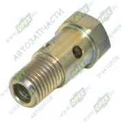 Болт-штуцер С/И М12х30х1,5 Р=13 К=17 ф14 2 скв.отв. ф4 трубки подвода масла к турбокомпрессору дв.ямз 53441