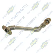 Трубка (дюраль) ф24 L=320; 2 ромбич.фланца 2отв.ф10 гибкая