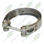 Хомут турбокомпрессора V-образный зажим, ф73 S=20 (зажим-болт) по внутреннему полностью закручено-откручено болтом где-то 59-73