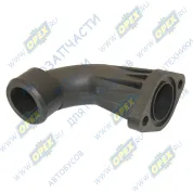 Патрубок кривой (1 изг. ПВХ) ф56 L=220 ромб. фланец 2отв.ф11 ЯМЗ-236НЕ,БЕ,7601,7511 подводящий теплообменника
