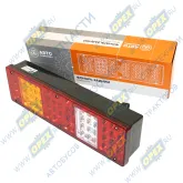 Фонарь задний левый светодиод КАМАЗ,МАЗ,УРАЛ 24в (боковой габарит) со жгутом; (вилка СЦАЗ)