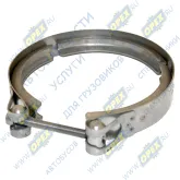 Хомут турбокомпрессора V-образный зажим, ф104-112, INOX Cursor Stralis