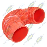 Патрубок (РТИ) ф125 L=650, кривой впускной ЯМЗ-650; (силикон) красный 5010562956