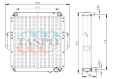 Радиатор водяной(ЯМЗ-238Б,238Д,238БЕ2)МАЗ-6303,53362,53366,54323,5516; (алюмин.) 2хd=42,1хd=60,1хd=16