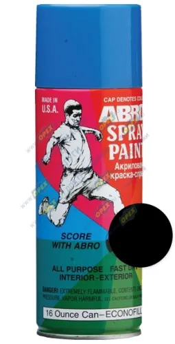ABRO 11-R Краска черная; блестящая аэрозоль 473мл Spray Paint ABRO
