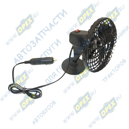ACF-12-01 Вентилятор салонный(кабины) 12в; 3-х лопастной на присоске пластик 12,5 см Airline