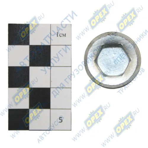 826/00425 Пробка DIN906 3/4"-14PTF (М25х1,75) h=20 К=15 JCB картера заднего моста коническая с магнитом OE ARIES1