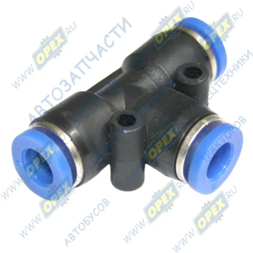 AT-10352 Фитинг (тройник) Т-образный; трубка ф6/ф6/ф6мм; пластик AT