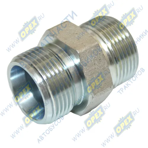 ATD803173 Фитинг (штуцер) прямой; Рнаруж=М24х1,5/М24х1,5 К=27 L=38 (конус/конус) (конус 24° for EURO) [30/30 S27] ATD