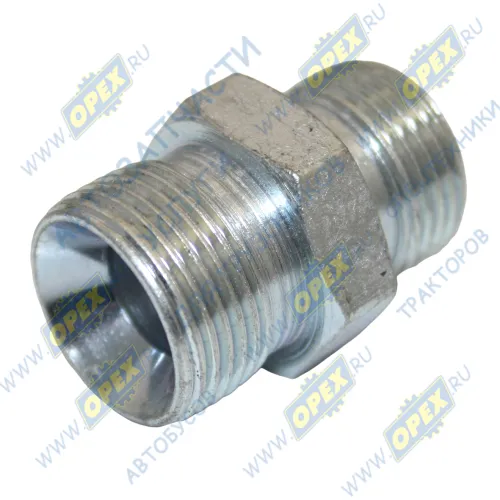 ATD803156 Фитинг Штуцер Рнаруж=М20х1,5/М22х1,5 К=24 L=35 (внутр.конус/внутр.конус) (конус 60° for RUSSA) [24/27 S24] ATD