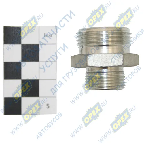 ATD803105 Фитинг (штуцер) прямой; Рнаруж=М22х1,5/М30х2 К=32 L=33 [AD-73] ATD1