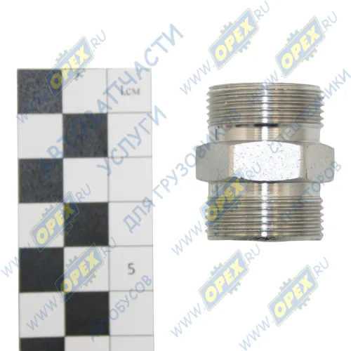 ATD803132 Фитинг (штуцер) прямой; Рнаруж=М26х1,5/М26х1,5; L=33 К=27 ATD1