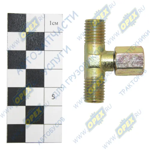 ATD804407 Фитинг (тройник); Рнаруж=М12х1,5/Г=М12х1,5+К=14/Рнаруж=М12х1,5 L=44х32 ATD1