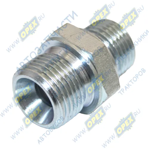 ATD803150 Фитинг Штуцер Рнаруж=М18х1,5/М20х1,5 К=24 L=35 (конус/конус) (конус 60° for RUSSA) [22/24 S22] ATD