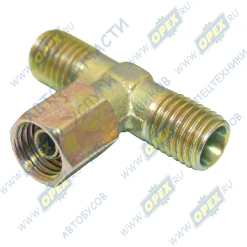 ATD804407 Фитинг (тройник); Рнаруж=М12х1,5/Г=М12х1,5+К=14/Рнаруж=М12х1,5 L=44х32 ATD