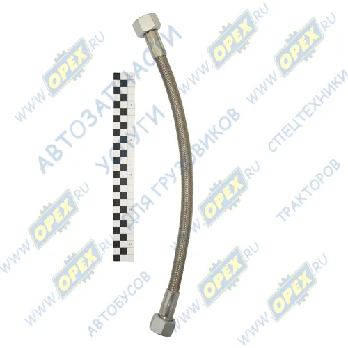 ATD23524PT шланг компрессора L=430mm высокотемп. [5292-3506352] ЛиАЗ 5292, ПАЗ-3204, прямые гайка/гайка 32 ATD