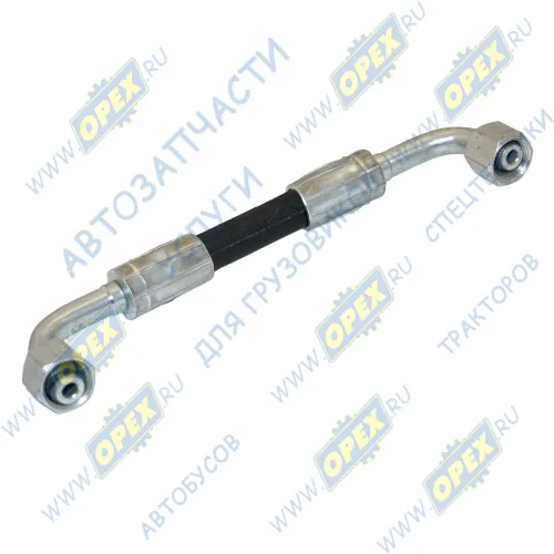 ATD53797RU Трубка ВД ф19 L=185 Г=М16+К19/Г=М16+К19; 2 фитинга 90 гр. подв. охл. жид-ти к компрессору RVI Kerax (2000-2020) ATD