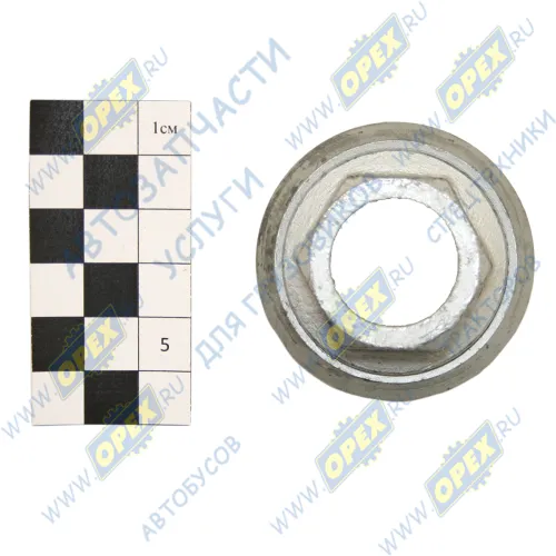 91182 Гайка С/И М22х1,5 h=34 К=32 крепления колеса фланцевая с подвижн.шайбой; M22x1,5/33,5 Auger1