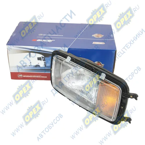 93211 Фара передняя левая прямоуг. с повор. лампа Н4 \MB 1222-24/1422-24/1722-1831-34/2433/2534 (1973-1996) MB MK (1987-1996) MB MK (1987-1996); 3818202961 Auger1