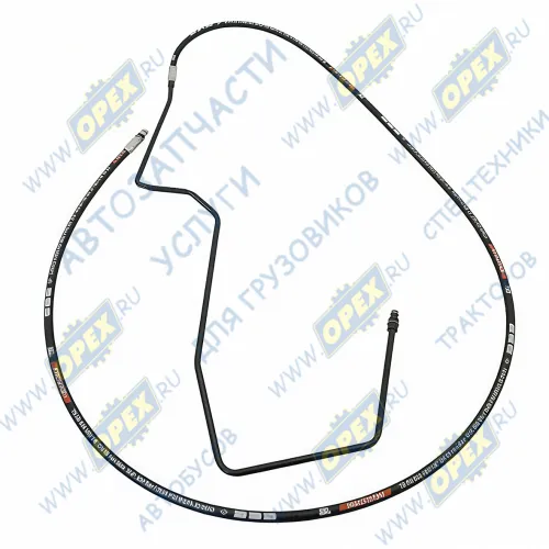 84963 Шланг С/И ф6 L=2400 бысторосъем 1SN /трубка (сталь) кривая (8 изг.) ф10 L=1250 бысторосъем коробки передач MAN TGA (2000-2020) Auger1