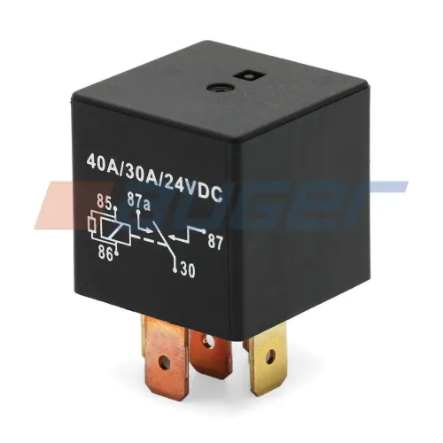 101595 Реле универсальное 24В 30А 5 плоских клемм с кронштейном VOLVO DAF LCV (1970-2020), IVECO LCV (1970-2020), MAN Bus (1970-2020), MB Bus (1970-2020), RV Auger