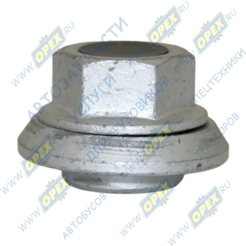 91182 Гайка С/И М22х1,5 h=34 К=32 крепления колеса фланцевая с подвижн.шайбой; M22x1,5/33,5 Auger