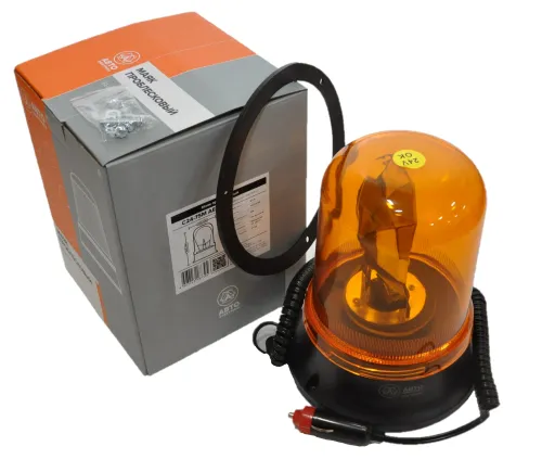 С24-75М AE Маяк проблесковый оранжевый 24в (на магните) ламповый ø180.5, h=208; (лампа H1-24-70) AVTOELECTRICA