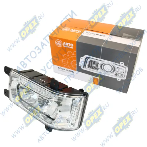 44.3775 AE Блок-фара КАМАЗ с эл.корректором 24в,правая,н/о,с ДХО и св.диод.УП (с 07.2016) AVTOELECTRICA