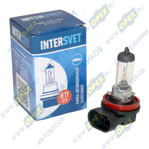 Н11 12- 55 Лампа накаливания 12V 55W; H11 (PGJ19-2) RVI LCV (1970-2020); INTERSVET AVTOELECTRICA