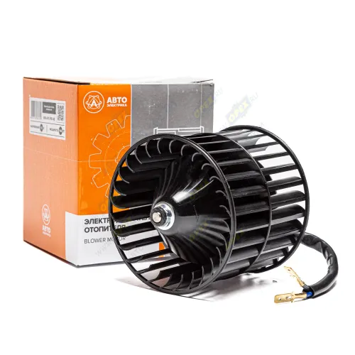 009-А70-74D AE Мотор отопителя 12В, Газель Бизнес с вентилятором в сб.; 2 плоск. клеммы, н/о AVTOELECTRICA