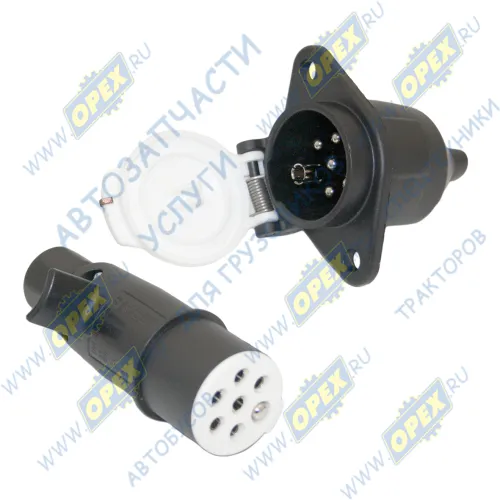 ПС326 AE ЕВРО пласт. Разъем электрический прицепа (вилка/розетка) к-т; пластик AVTOELECTRICA1