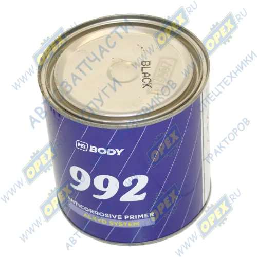 9920200001 Грунтовка ЧЕРНАЯ; эмаль (банка 1кг) BODY-992 BODY
